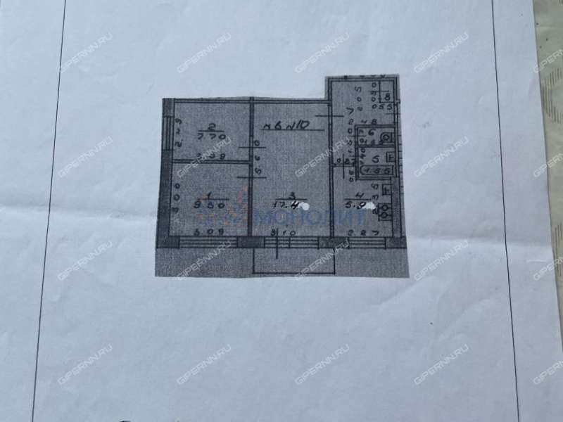 трёхкомнатная квартира на улице Дружаева дом 24